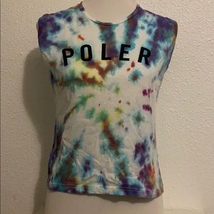 Tie dye poler muscle tank